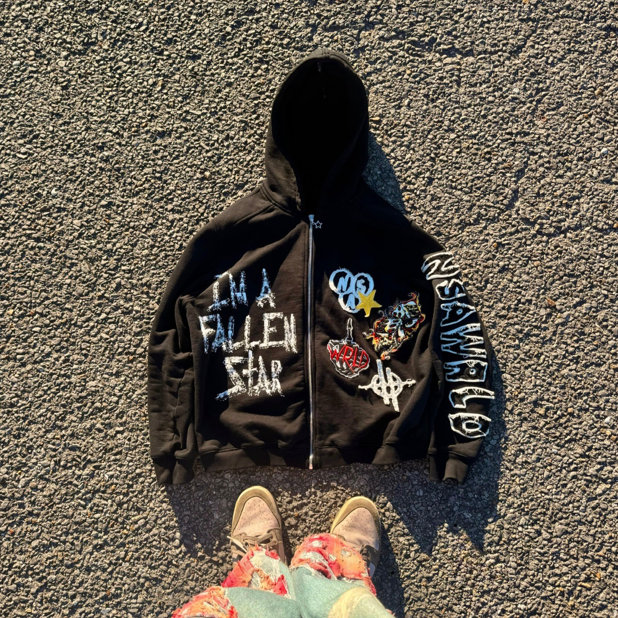 FUCK THE WRLD Zip Up Hoodie